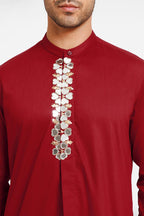 Mirror Kurta - Burgundy