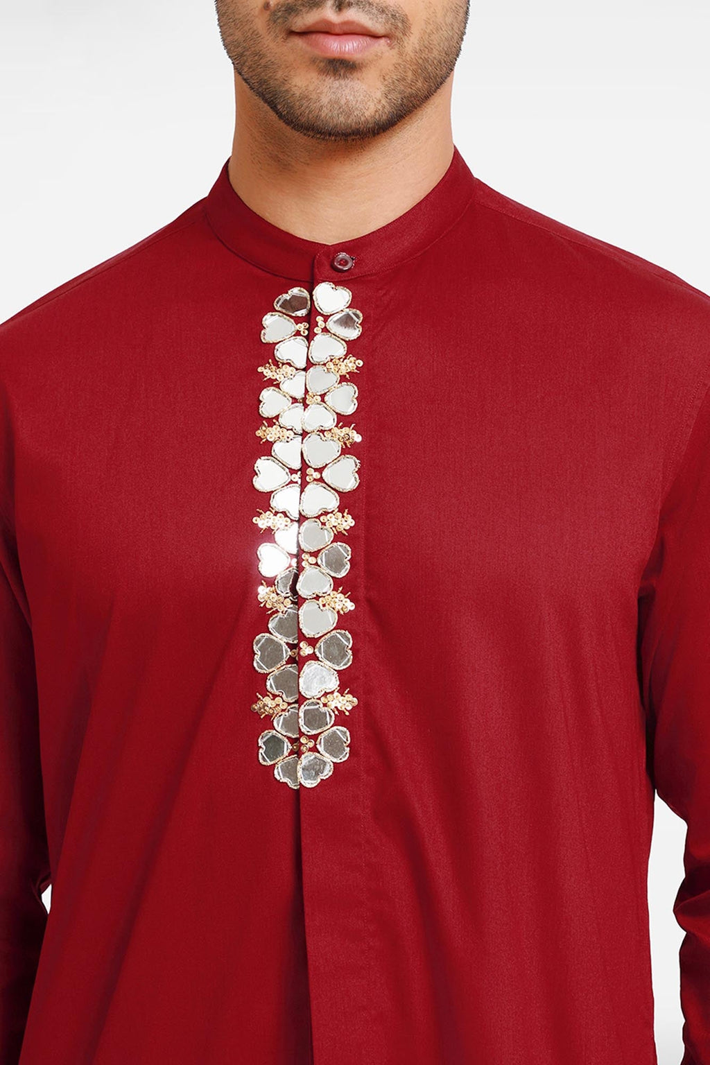 Mirror Kurta - Burgundy