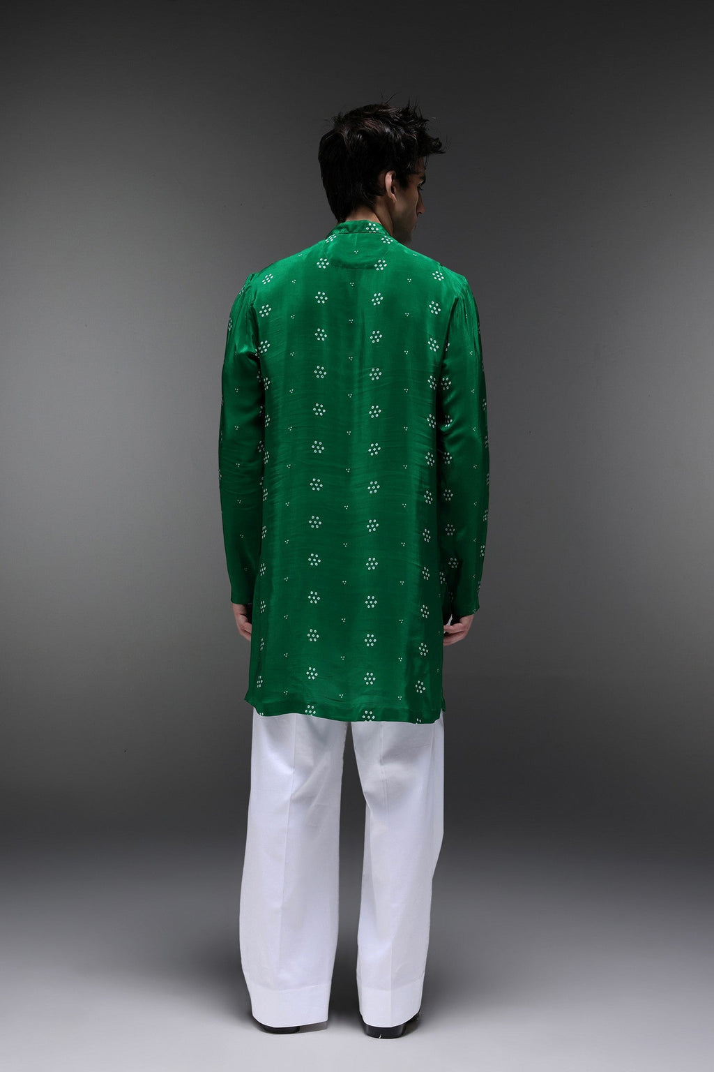 Velora Bhandini - Hand Embroidered Designer Kurta - Bottle Green
