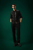 Zodiac Signs - Hand Embroidered Designer Shirt - Black
