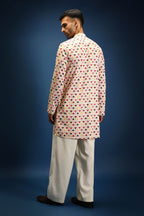 Rokoko Print Kurta - Ivory