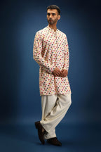 Rokoko Print Kurta - Ivory