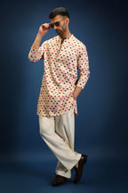 Rokoko Print Kurta - Ivory
