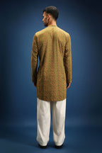 Enlace Print Kurta - Green