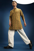 Enlace Print Kurta - Green