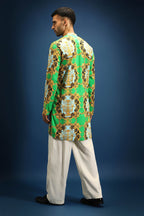 Medusa print kurta - Green