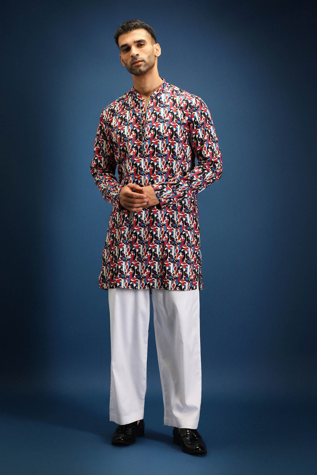 Salsa Print Kurta - Blue