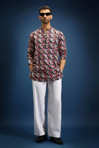Salsa Print Kurta - Blue