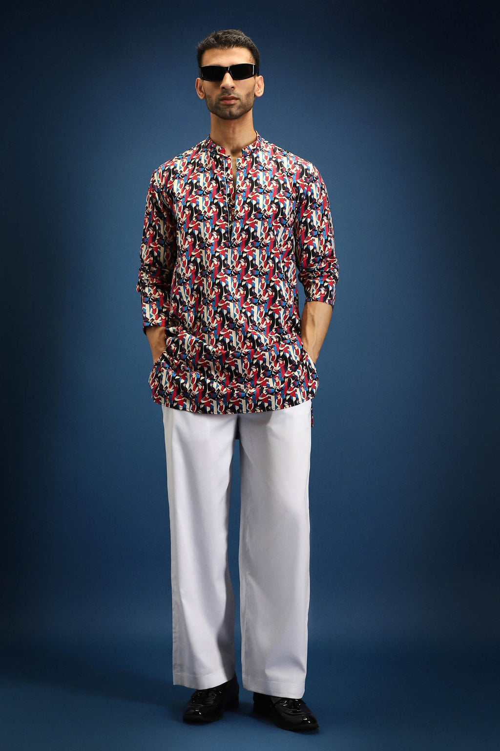 Salsa Print Kurta - Blue