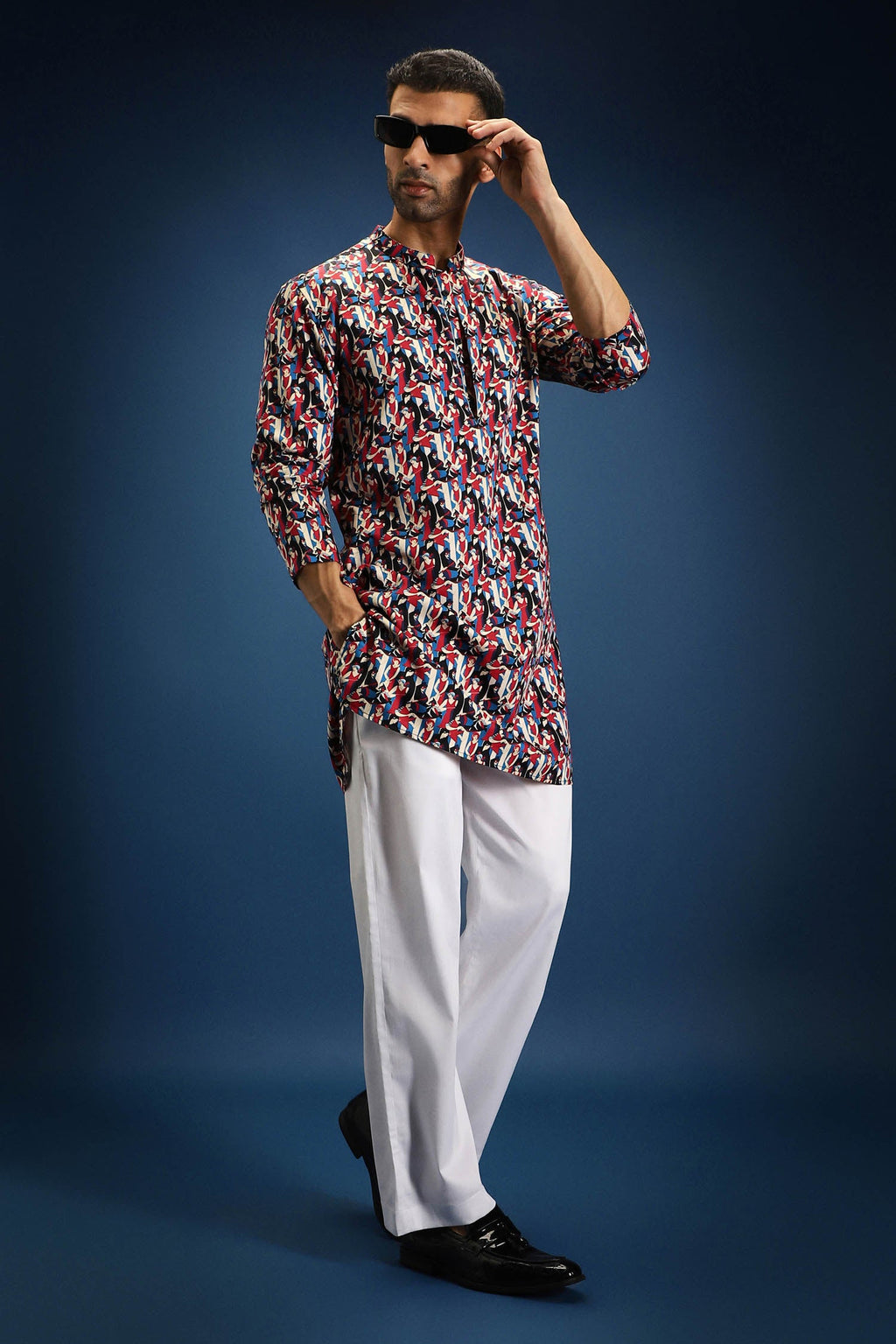 Salsa Print Kurta - Blue
