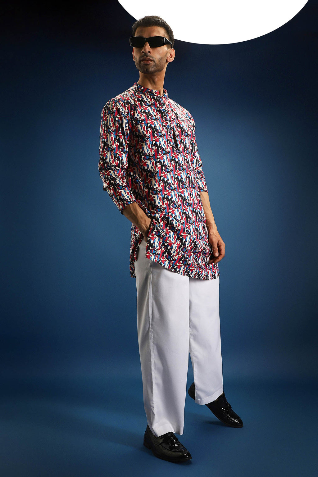 Salsa Print Kurta - Blue
