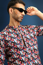 Salsa Print Kurta - Blue