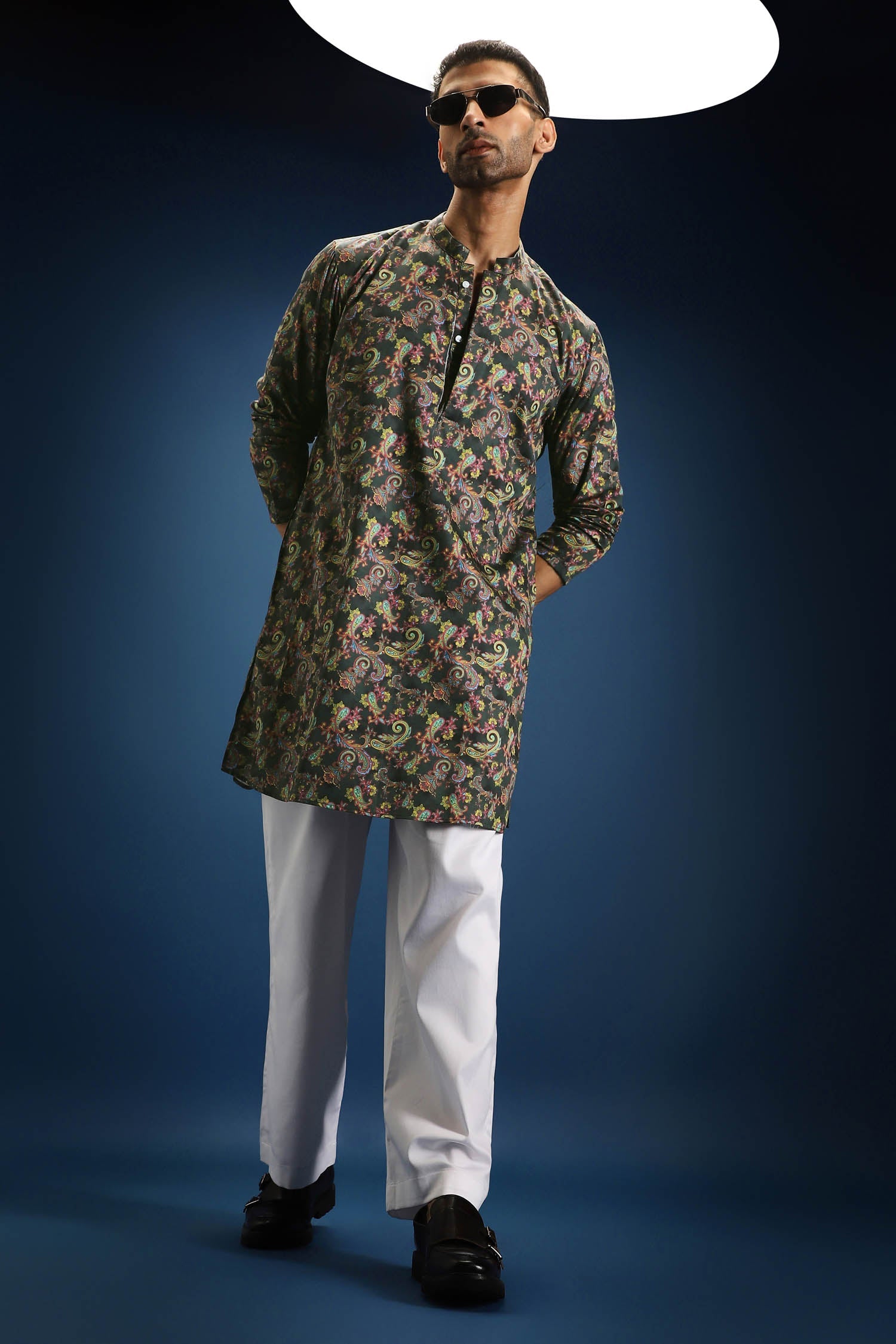 Noir print kurta - Black