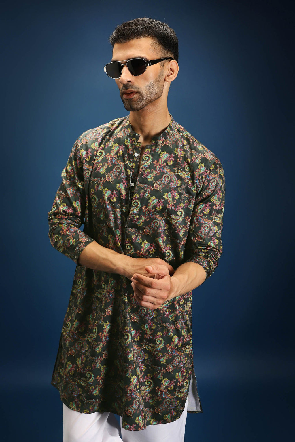 Noir print kurta - Black