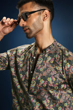 Noir print kurta - Black