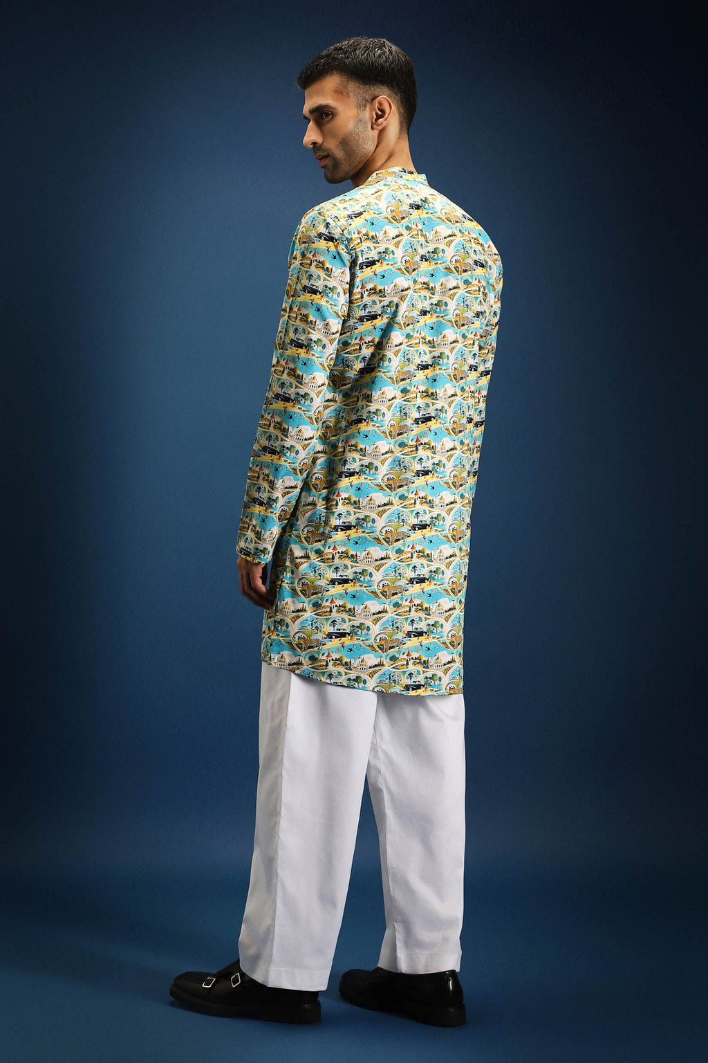 Frolic print kurta - Blue