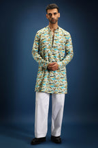 Frolic print kurta - Blue