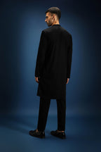 Yanai Kurta - Hand Embroidered Designer Kurta - Black