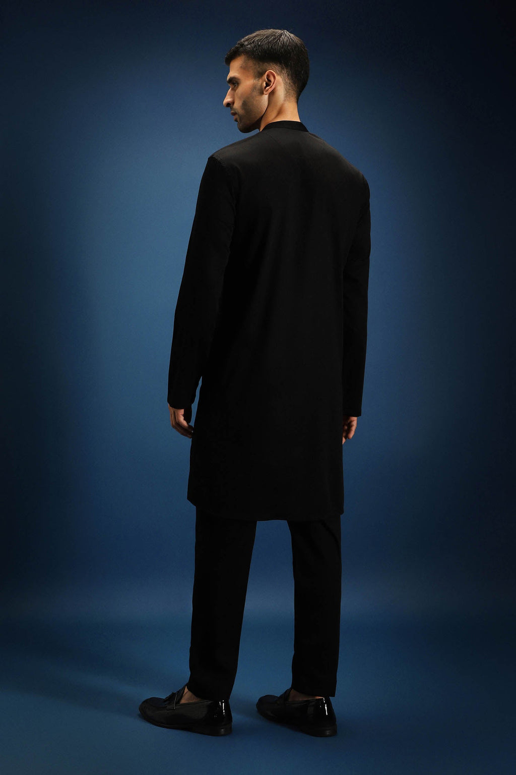 Hunter kurta - Hand Embroidered Designer Kurta - Black