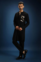 Sequence Kurta - Hand Embroidered Designer Kurta - Black