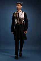 Mystic Kurta - Hand Embroidered Designer Kurta - Black