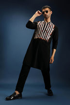 Mystic Kurta - Hand Embroidered Designer Kurta - Black