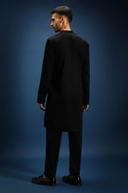 Solstice Kurta - Hand Embroidered Designer Kurta - Black