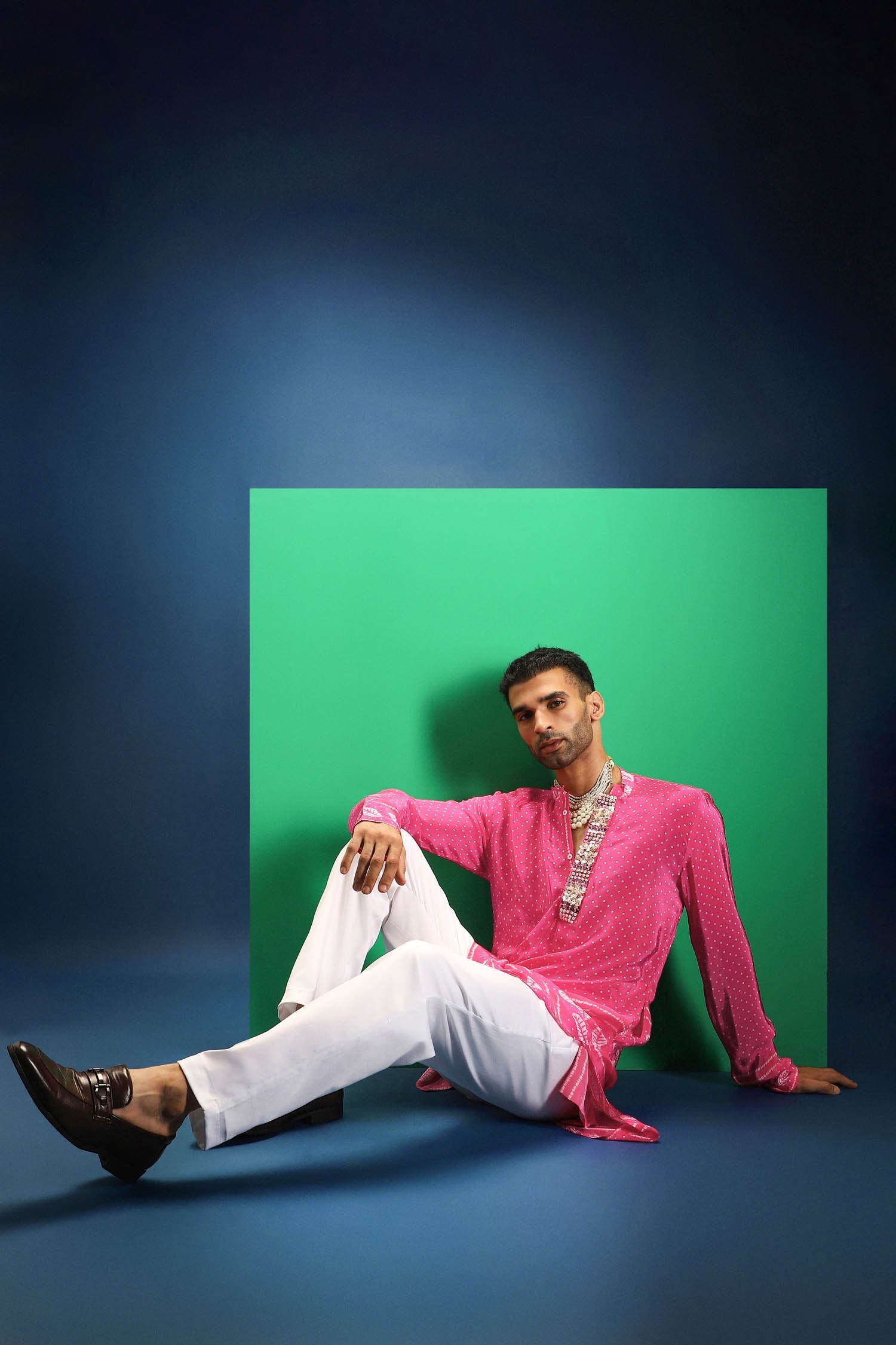 Pink Rai Bandhani Kurta - Pink
