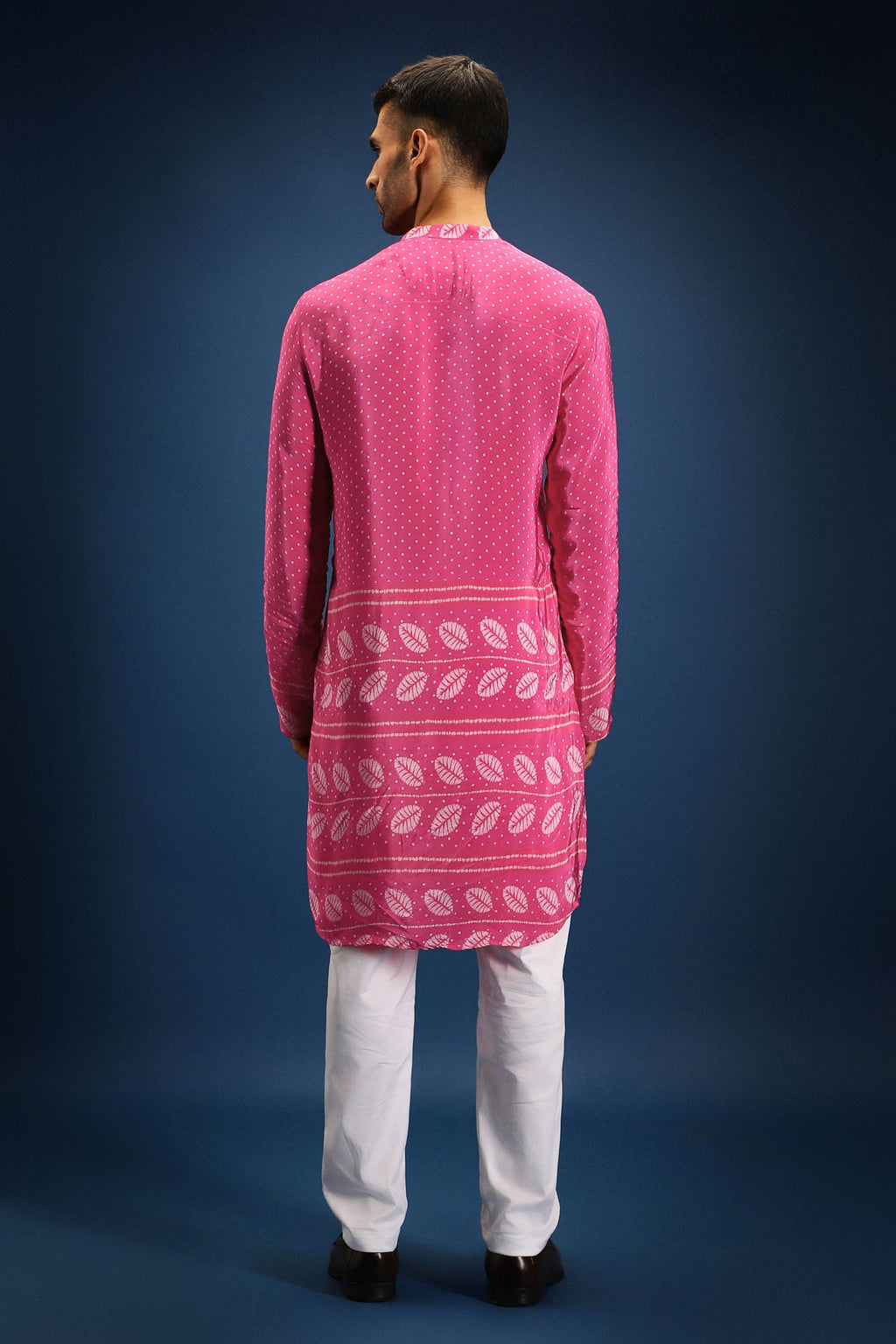 Pink Rai Bandhani Kurta - Pink