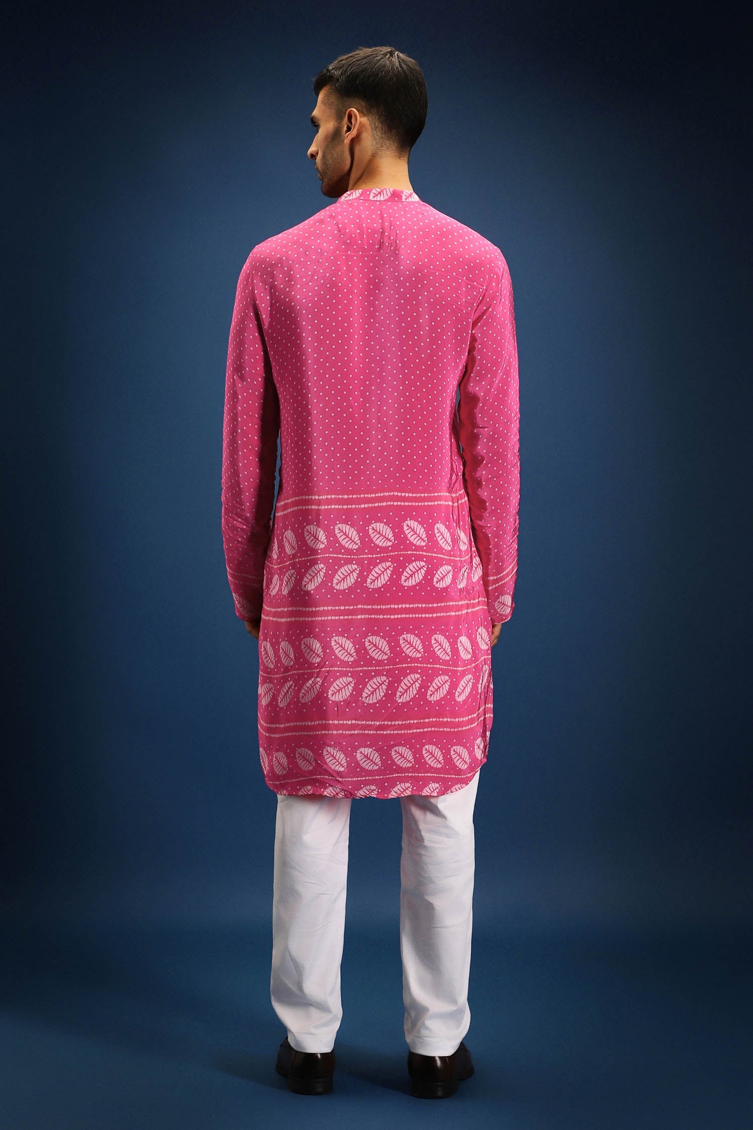 Pink Rai Bandhani Kurta - Pink