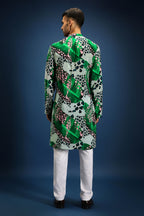 Banana leaf print kurta - Green