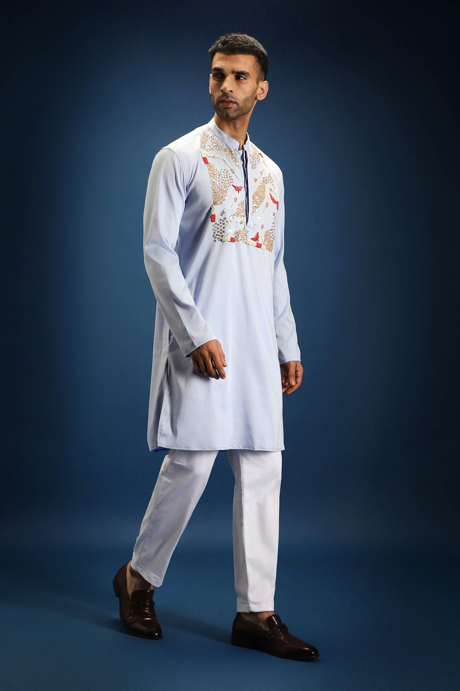 Rhythm Kurta - Powder Blue