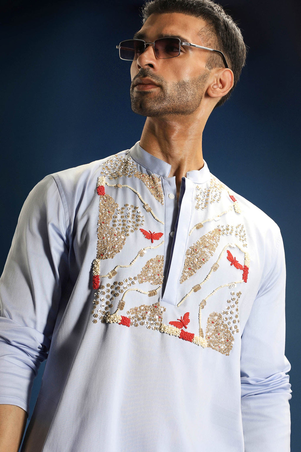 Rhythm Kurta - Powder Blue
