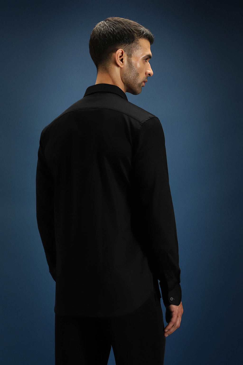 Vish(Snake) - Hand Embroidered Designer Shirt - Black