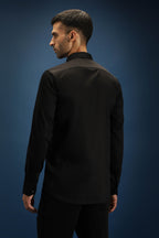 Black Panther - Hand Embroidered Designer Shirt - Black