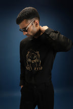 Black Panther - Hand Embroidered Designer Shirt - Black