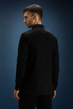 Fly(Wings) Hand Embroidered Designer Shirt - Black