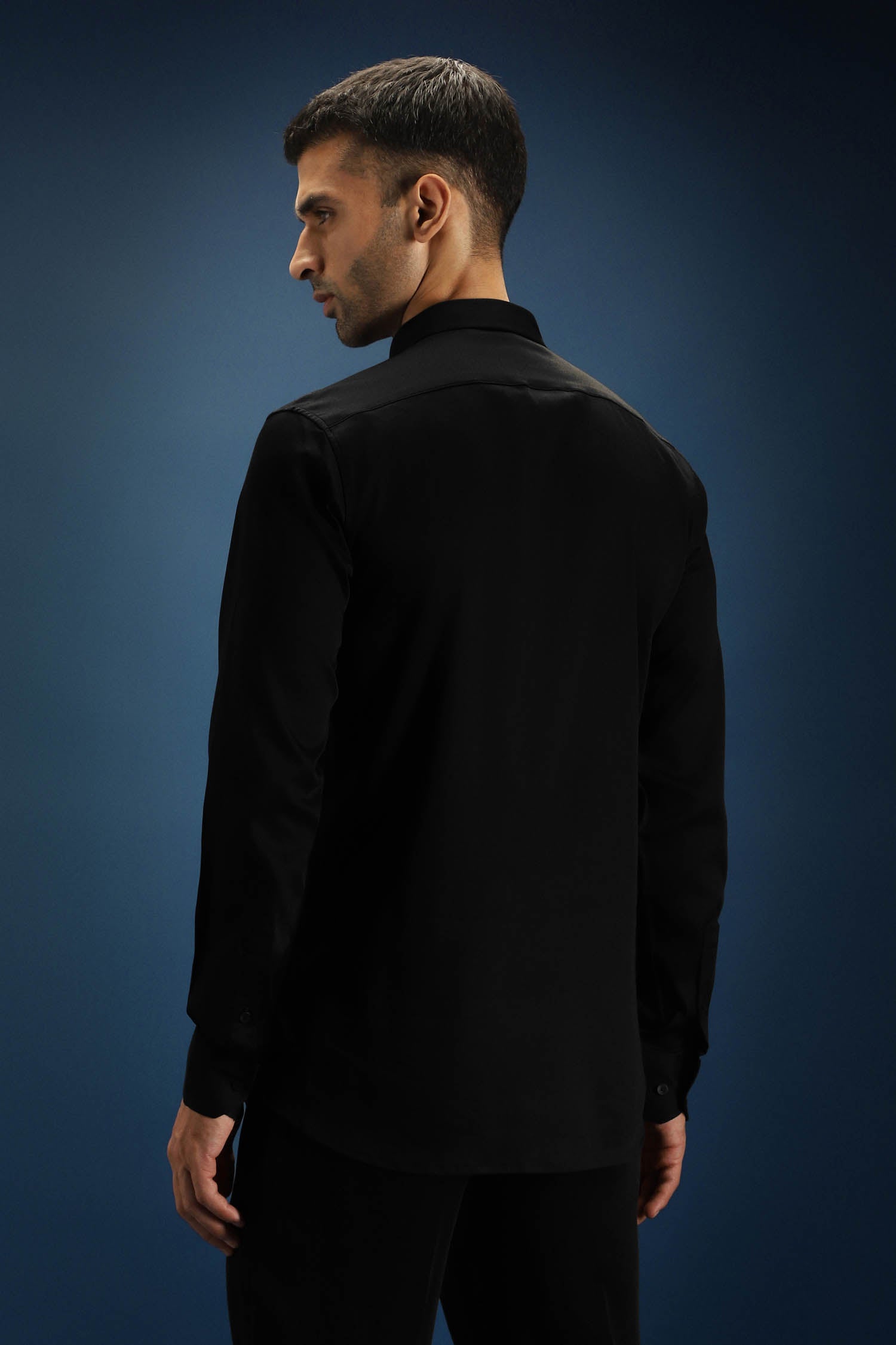 Fly(Wings) Hand Embroidered Designer Shirt - Black