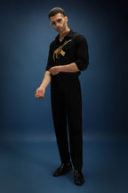 Sone Ki Bandook(Gun)- Hand Embroidered Designer Shirt - Black