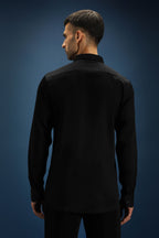 Fuck, I'm All in Hand Embroidered Designer Shirt - Black