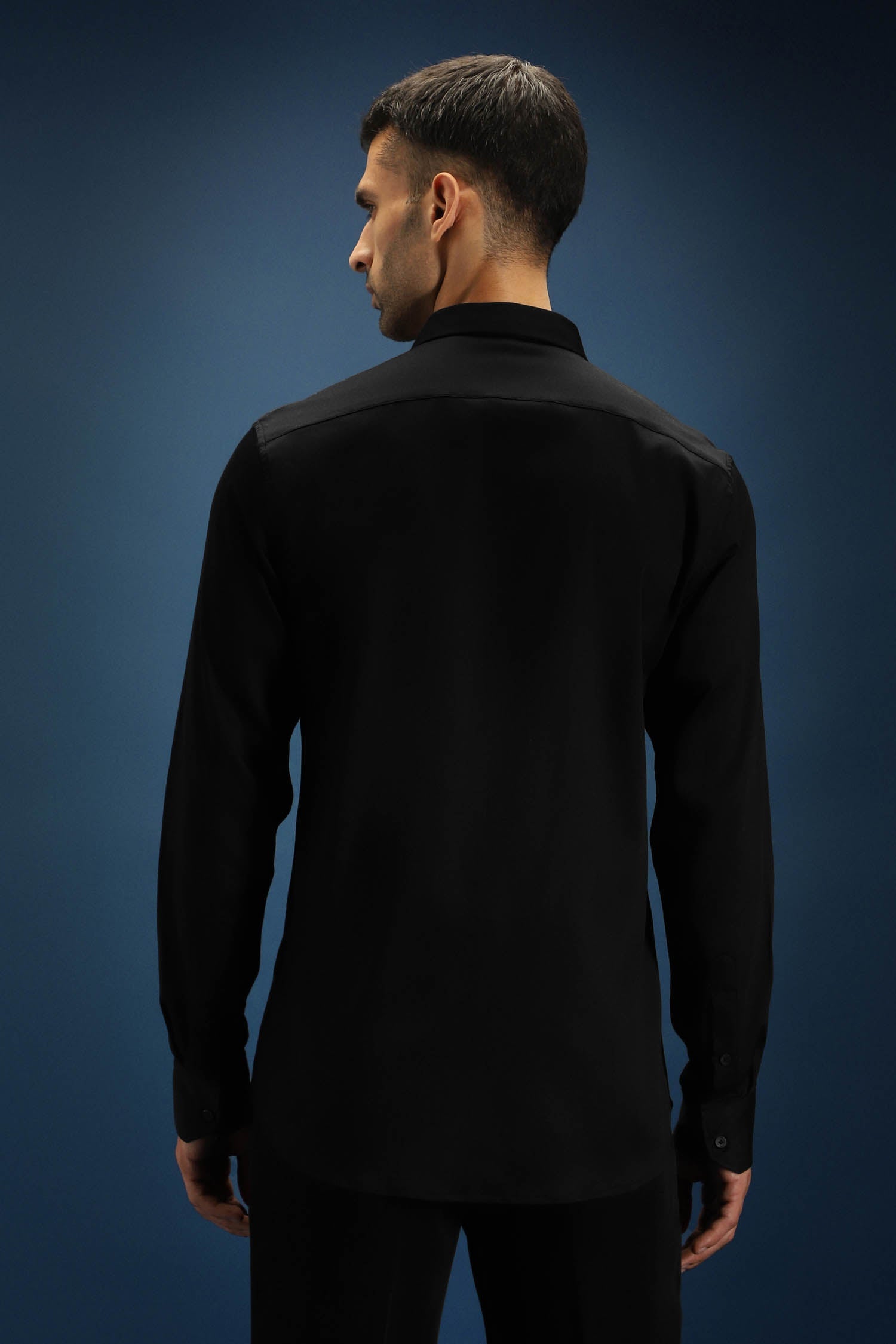 Fuck, I'm All in Hand Embroidered Designer Shirt - Black