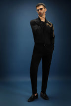 Viper(Snake) - Hand Embroidered Designer Shirt - Black