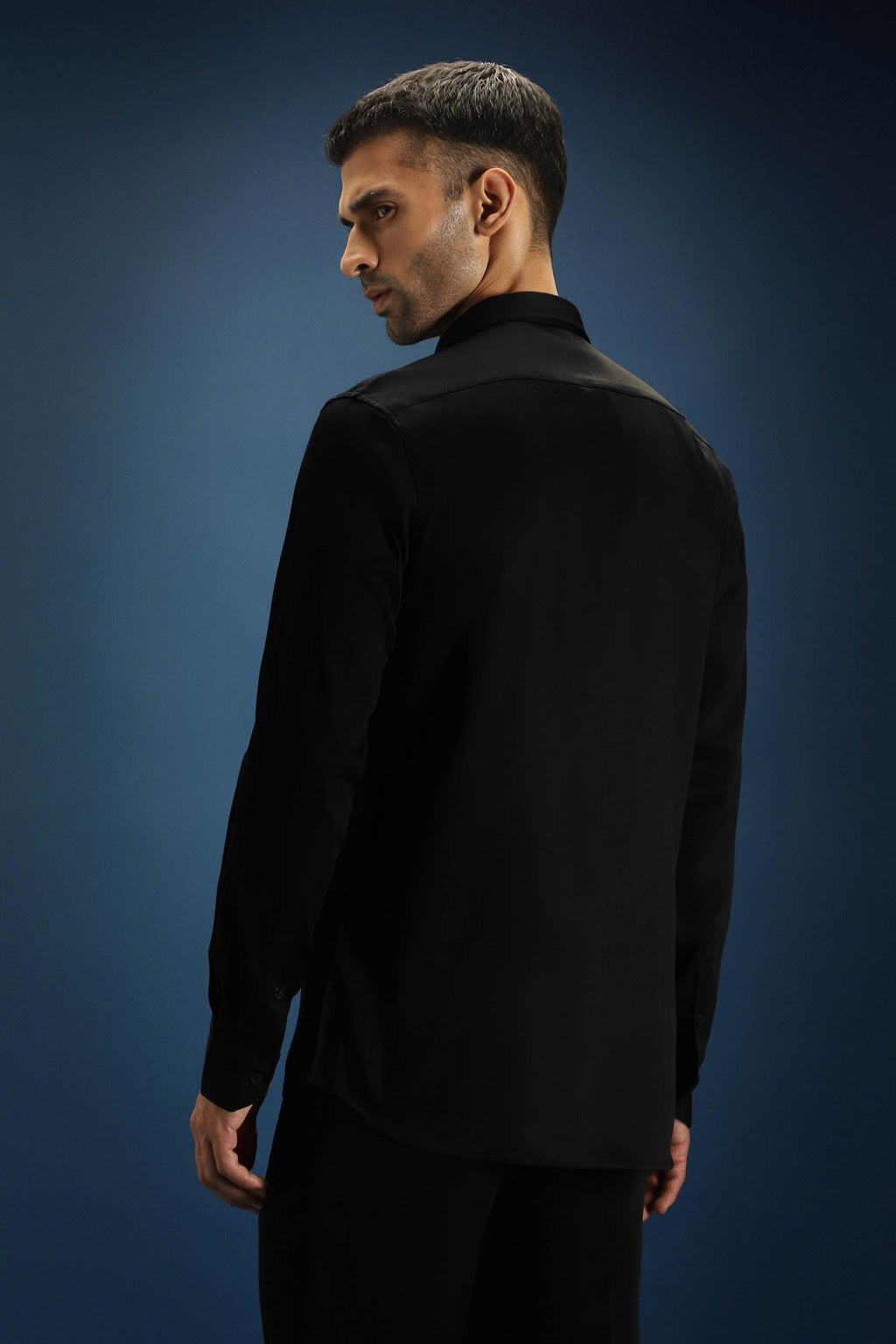 Baazigar - Hand Embroidered Designer Shirt - Black