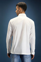 Mickster(Mickey Mouse)- Hand Embroidered Designer Shirt - White