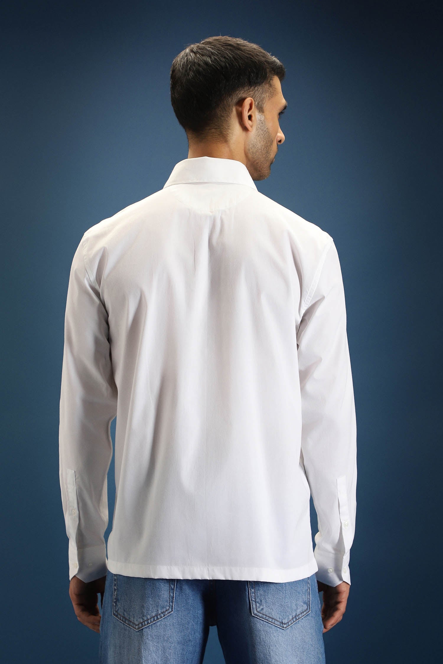 Blossom(Flower)- Hand Embroidered Designer Shirt - White