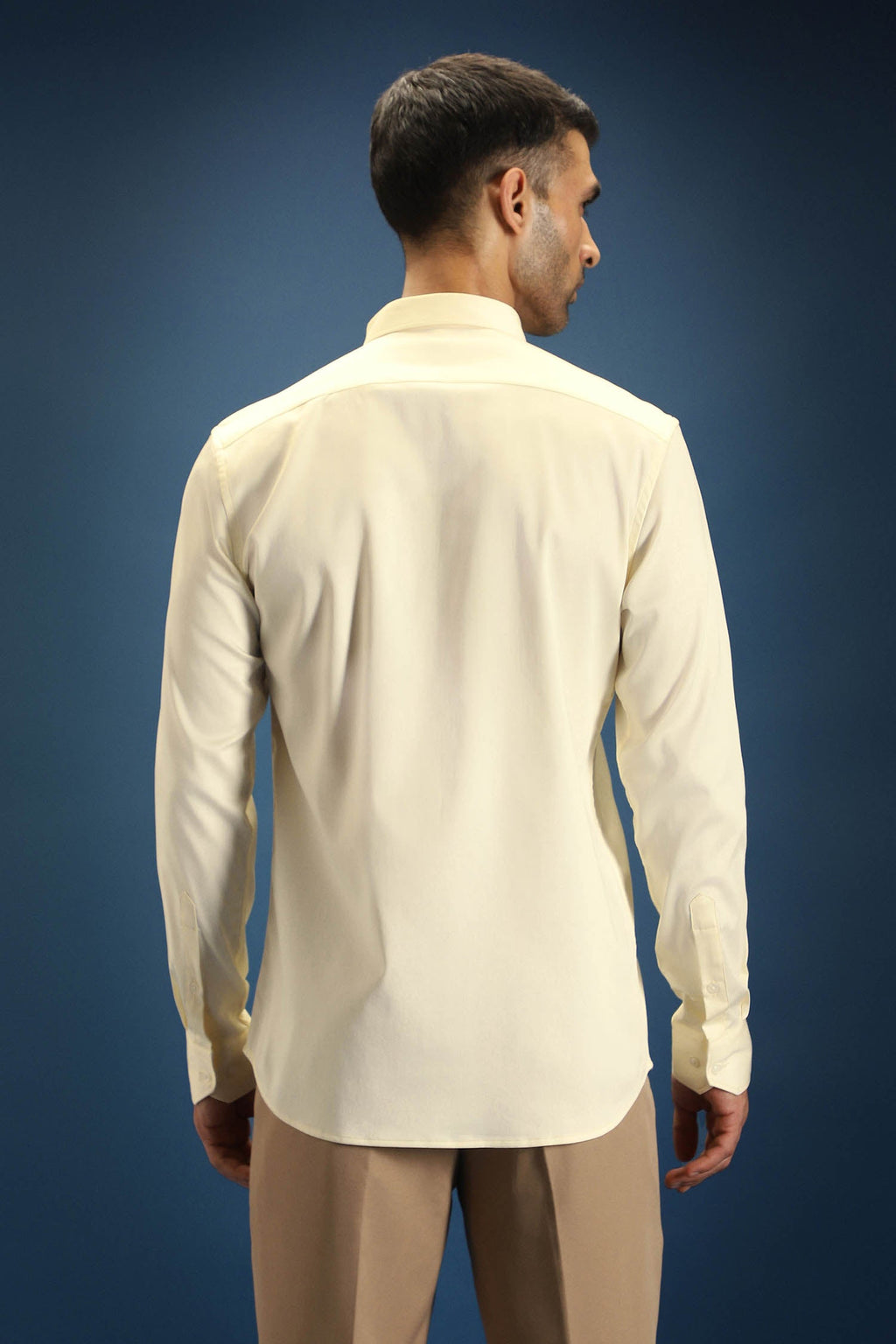 Relentless Tiger Hand Embroidered Designer Shirt - Ivory