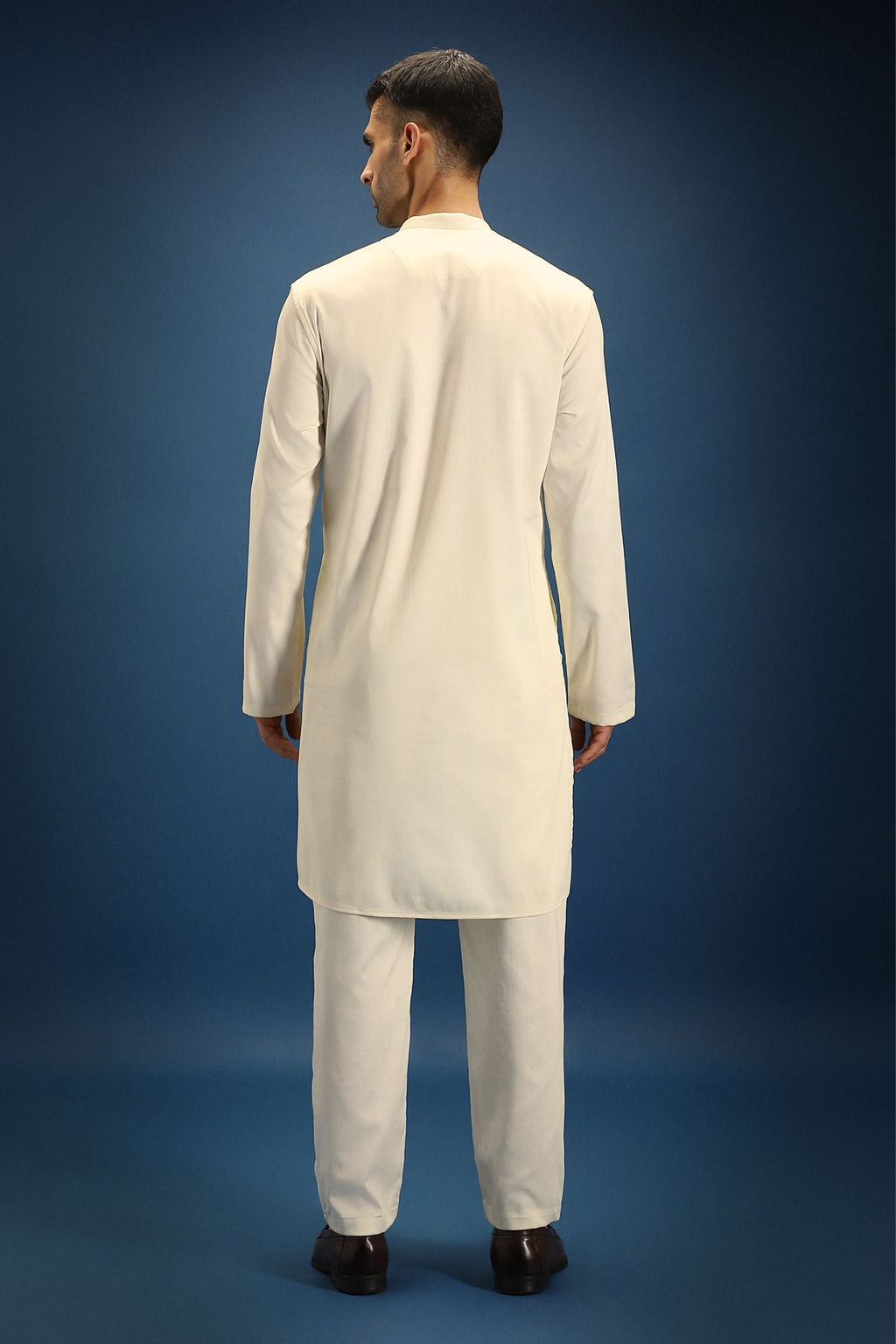 Noor Patch Hand Embroidered Designer Kurta - Ivory