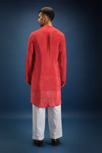 Red Print Kurta - Red