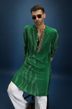 Green Bandhani Kurta - Green