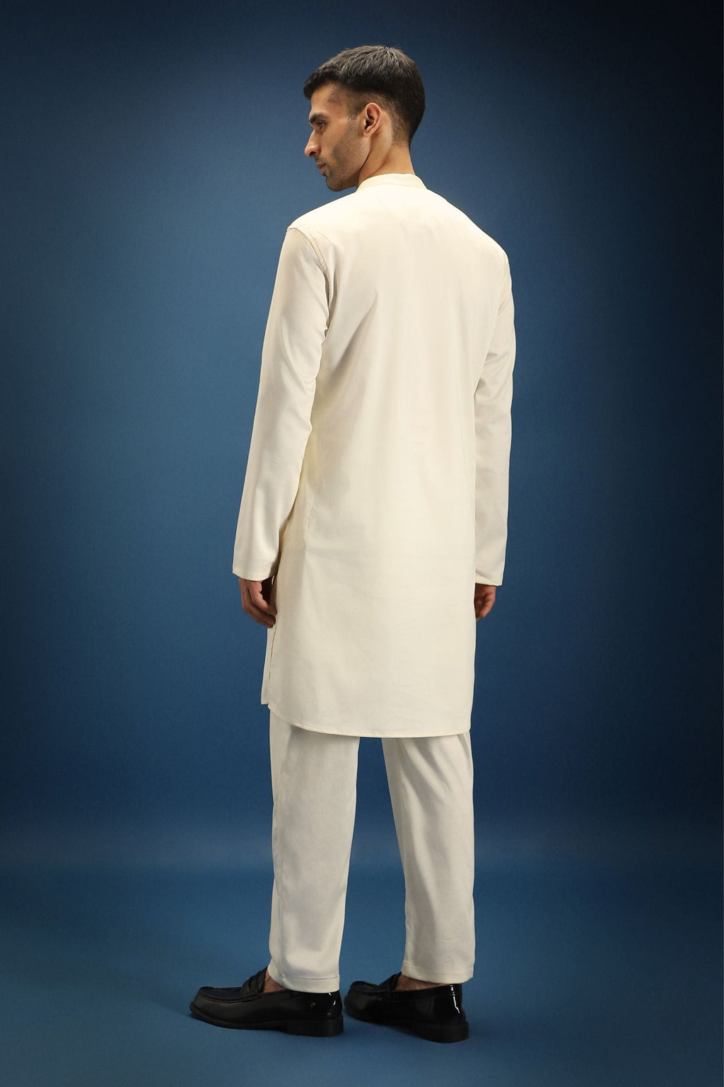 BumbleBee Hand Embroidered Designer Kurta - Ivory